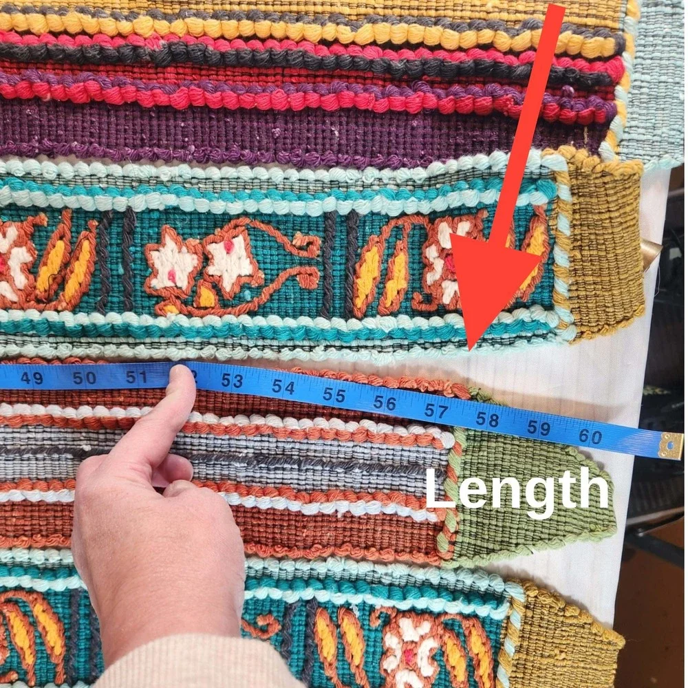 Wall Hanging‎ Multicolor Woven Textile Bell Detail Bohemian